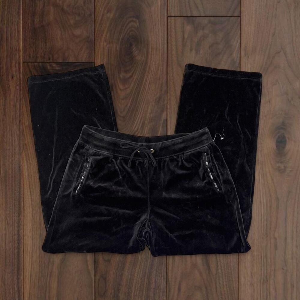 Y2k juicy couture inspired black yoga pants